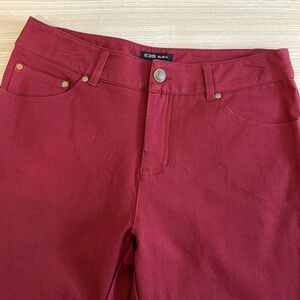 E39 By Eric Denim Jeans Women's Size 6 Red Skinny Leg Fly Button Stretch Pockets